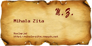 Mihala Zita névjegykártya
